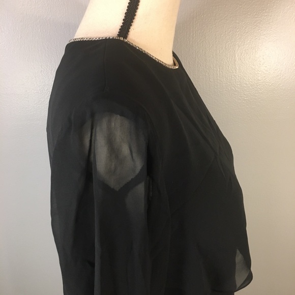 Kay Unger Evening 100% Silk Tiered Crystal Dress 4 - Picture 8 of 16